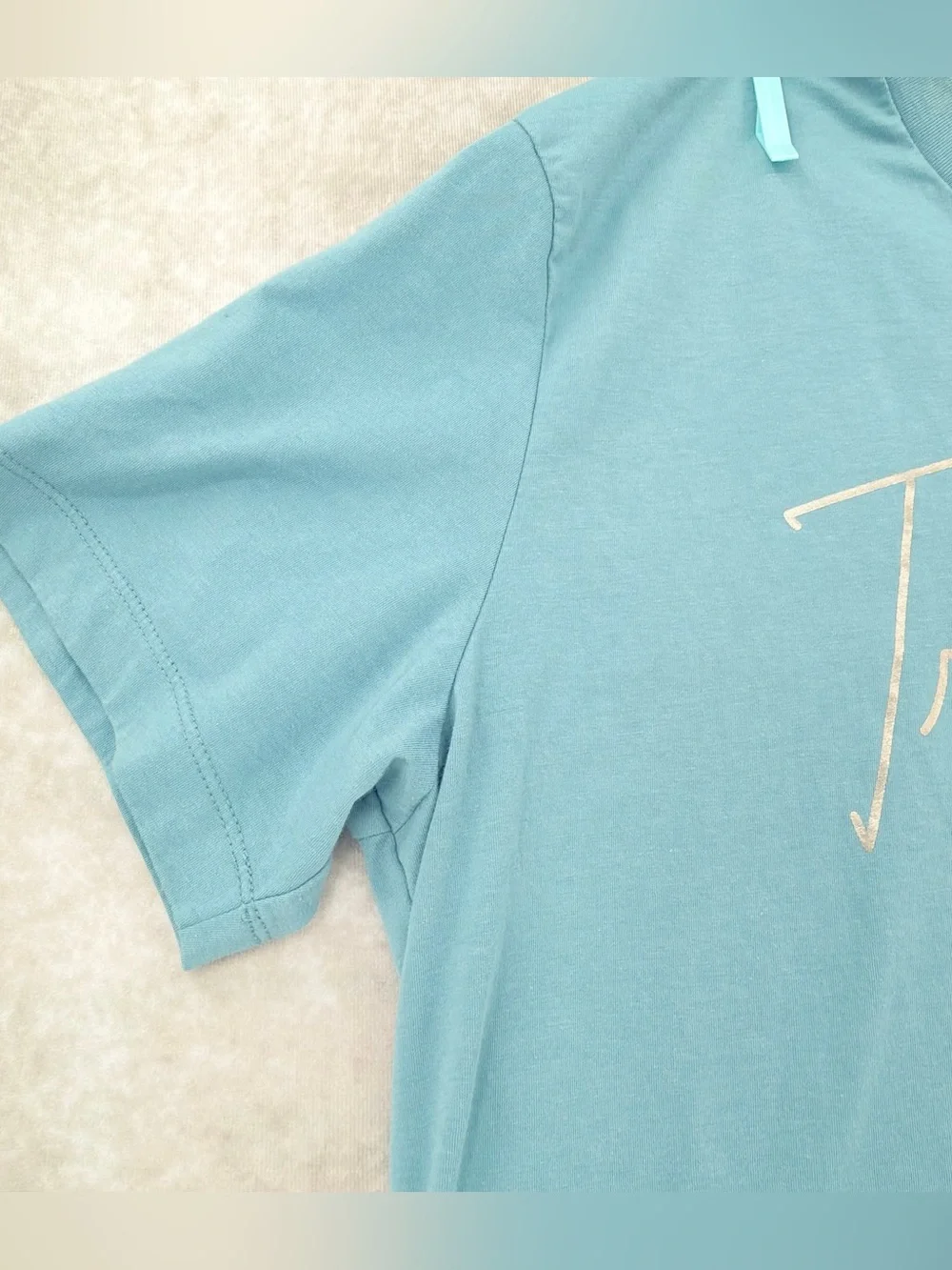 True Religion Short Sleeve Graphic Tee in Teal Blue